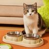 Stainless Steel Pet Food Bowl Leakproof Pet Dog Feeder Simple Dog Food Dispenser  For Cats Dogs