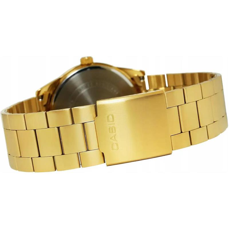 Casio Relógio Masculino Clássico Fashion À Prova D'água Quartzo Pulseira de Aço Mostrador Preto MTP-VD03G-1A