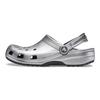 Crocs Klasické ľahké a všestranné dierované topánky Unisex strieborné