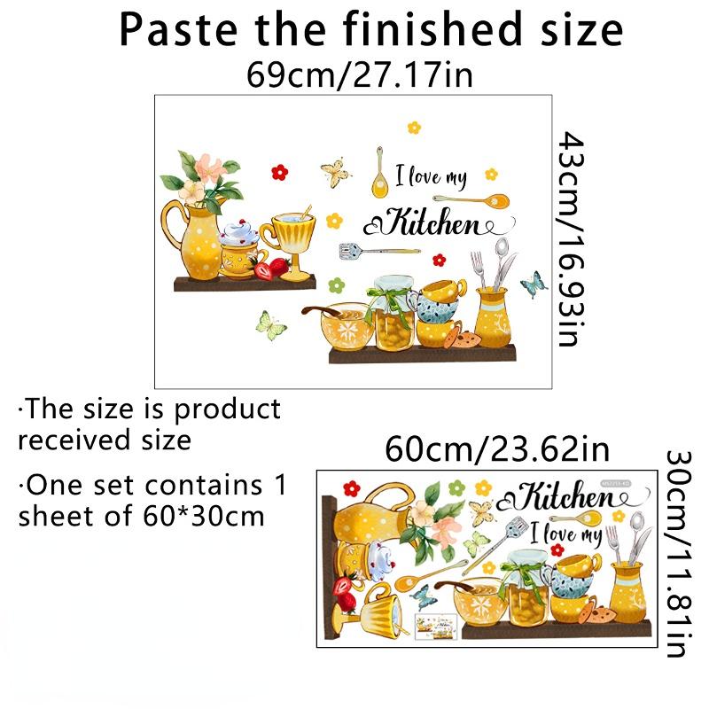 

English Kitchen Bee Butterfly Cartoon Wall Sticker Classic Background Wall Living Room Bedroom Decoration Wall Sticker 30x60cm чёрный
