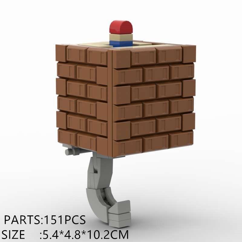 Oyun anime soru işareti bloğu altın para MOC evrensel anahtar kancası yapboz seti yapı taşı modeli erkek ve kız oyuncak hediye