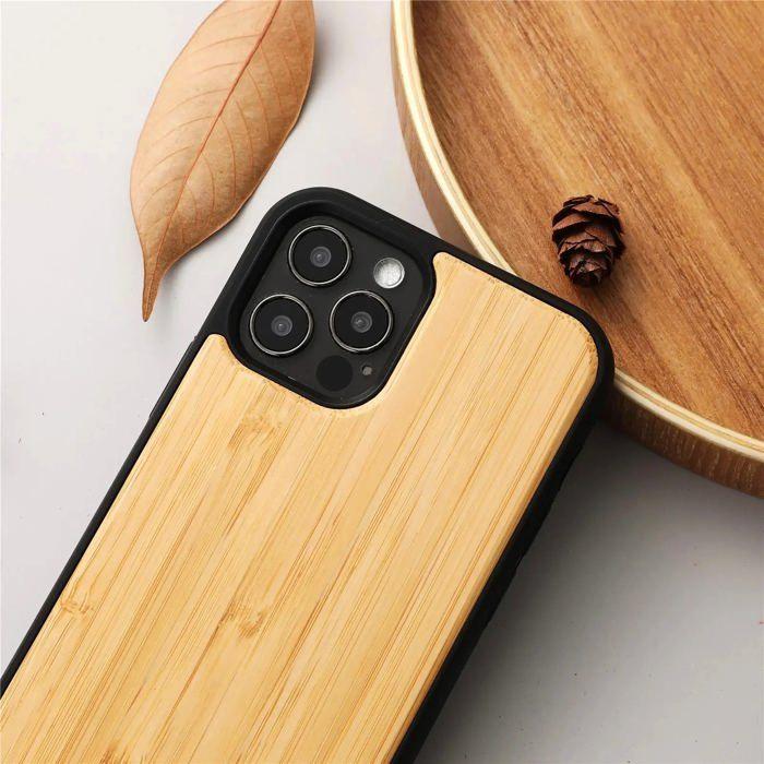 Coque en bois - Bambou - iPhone 12 Mini - Noyer - Fin - Élégant - Protecteur