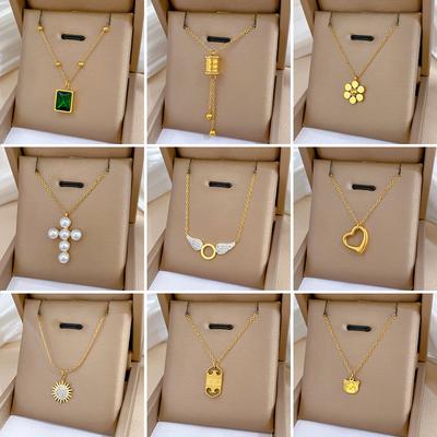 Pianeta Geometrico Personalità Minimalista Vento Fornace Vera Collana Oro Femminile Catena Clavicola