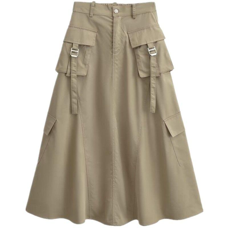 

Модный Ветер Новая Осенняя Женская Одежда На Все Случаи Жизни Элегантный Офисный Стиль Стильная Юбка с Разрезом Сокровище Uwj530005 Khaki S