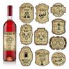 12Pcs Halloween Retro Horror Gothic Wine Bottle Labels Sticker Vintage Witch Graffiti Potion Decals For Halloween Party Decor