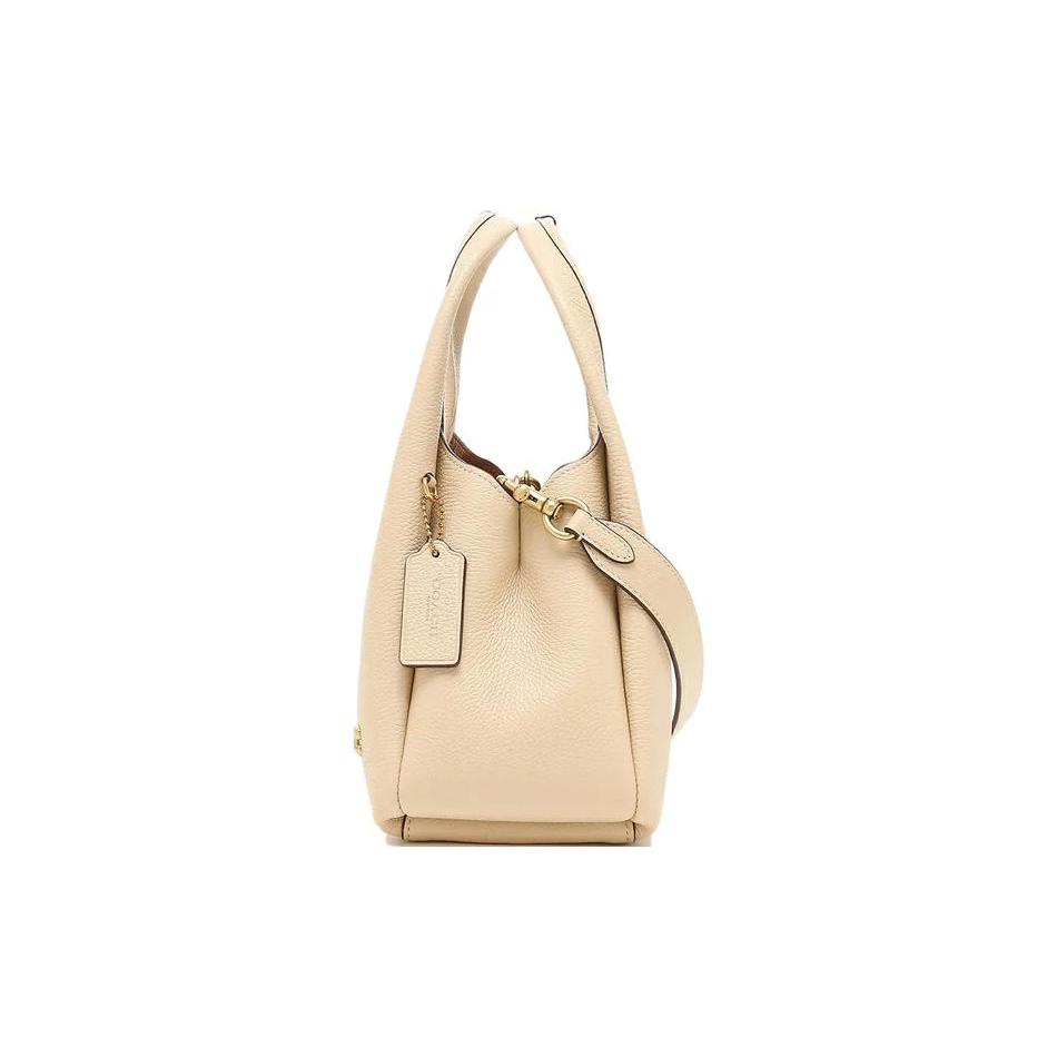 COACH Lana Leather Handbag, Shoulder Bag Medium Women's Ivory White CM545-B4IY
