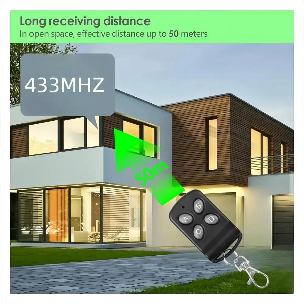 5/10Pcs 433Mhz RF Garage Door Remote Control Duplicator 4 Keys Fixed Code Grabber Clone Gate Key Fob Command Hand Transmitter