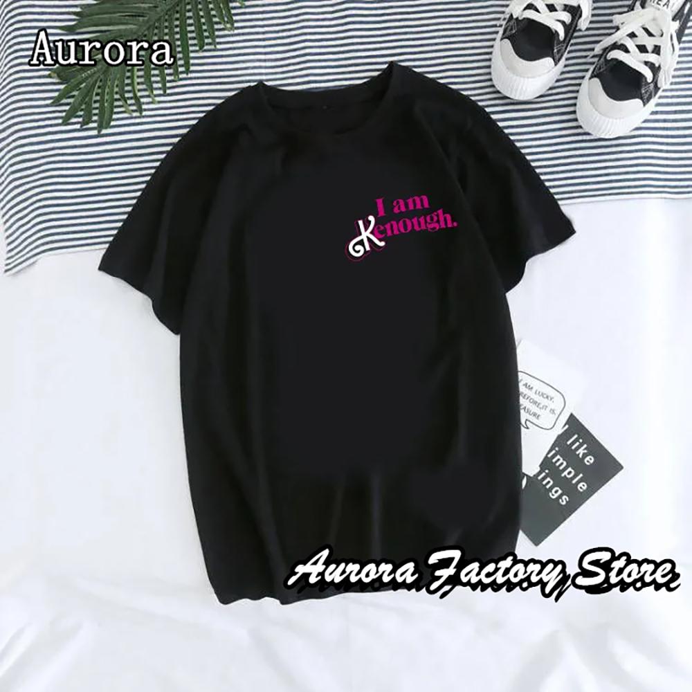 Summer Men Cotton T-Shirt Casual Tops Tees Male I Am Kenough Clothing Women Y2K Short Sleeve Streetwear Couple Harajuku T-Shirt