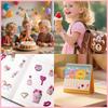 Kazeori Sparkling Reversible 6 Cute Full Width Flash Powder Suitable for Notebooks Stickers, Stickers, Stickers, (Wish-Fulfilling Bottle)
