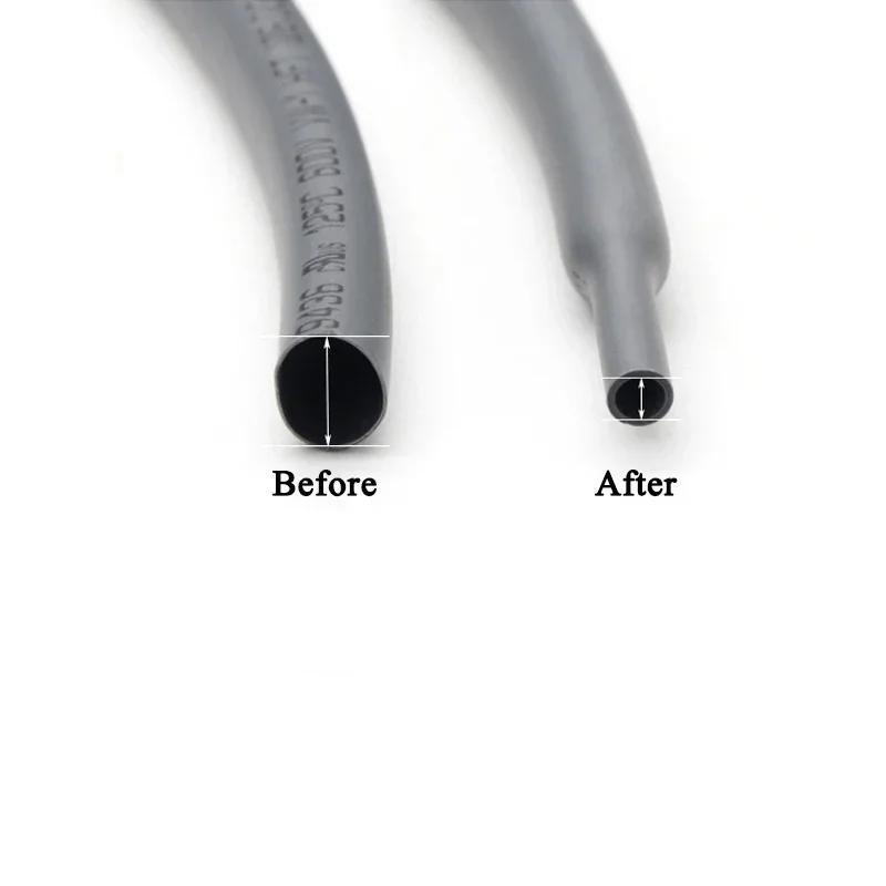 2:1 Heat Shrink Tubing Dia 1 2 3 4 5 6 7 8 9 10 12 14 16 20 25 30 40 50 mm Thermoresistant Sleeve Cable Repair Polyolefin Tube