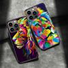 Bilder von farbigen Löwen-Telefonhüllen für Apple iPhone 15 13 12 11 14 Pro Max Mini Cover SE 2020 X XS XR 8 7 6 6S Plus 5 5S Shell Co
