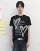 THEMUSEUMVISITOR Heart Printed Overfit T-Shirt (Black)