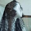 Mid-Length Catholic Veil Black White Wedding Veils Elegant Women Shawl