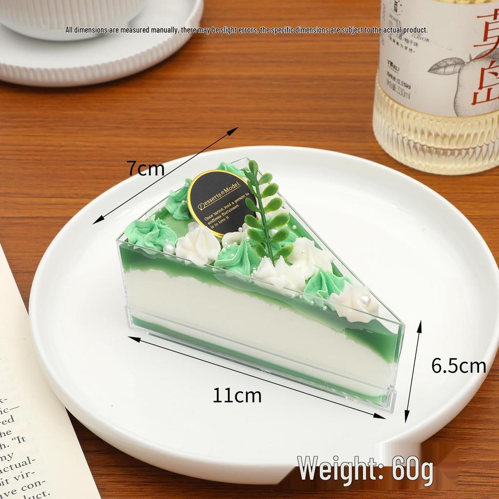 PU Fruit Cake Slice Model - Dessert Cream, Pudding, and French Mousse Display