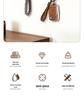 Nordic Wooden Wall Key Holder & Shelf - Stylish Entryway Hook for Keys & Decor