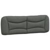 VidaXL Headboard Cushion, Reading Pillow with Zipper, Reading Cushion for Bed Bedroom, Grey 374589