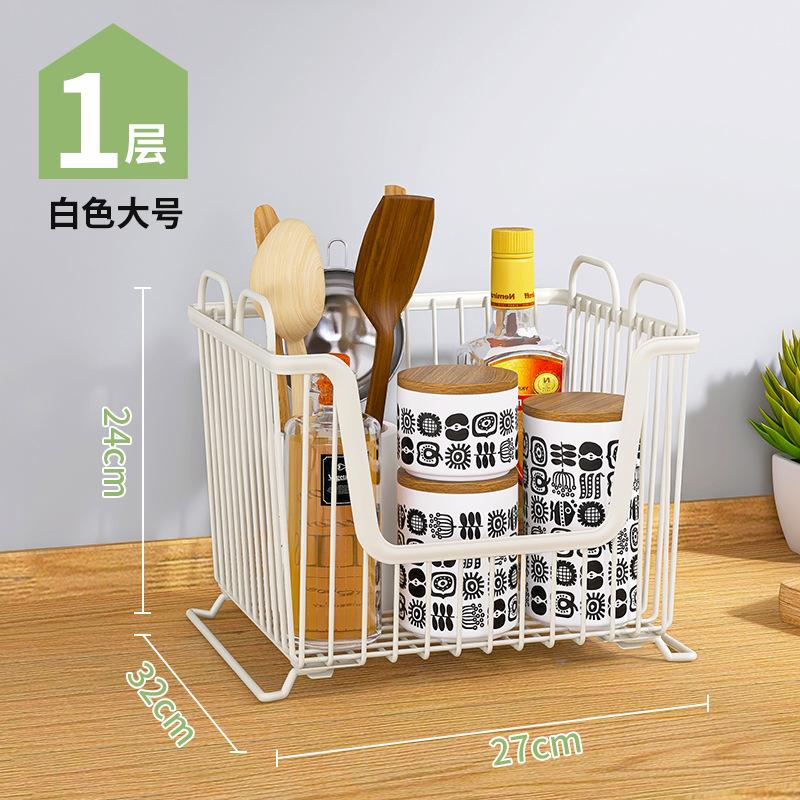 Household kitchen rack Large floor multi-layer stacked storage rack Movable fruit and vegetable rack