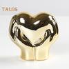 1/2Pcs Love Heart Gesture Figurine Holding Heart Hand Ceramic Statue Sculpture Home Office Wedding Party Desktop Decoration Ornament