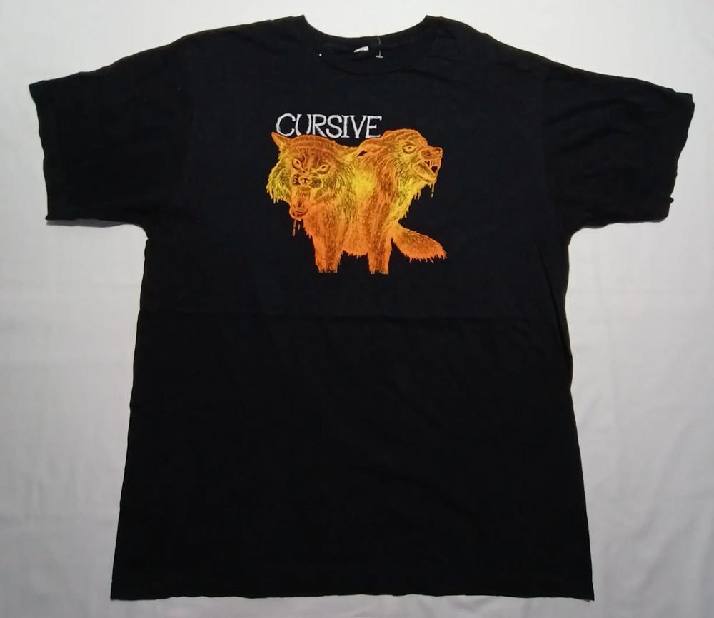 Cursive Band Big Wolf Art T-shirt All Size S to 5XL ZL655 Unisex T-Shirt L