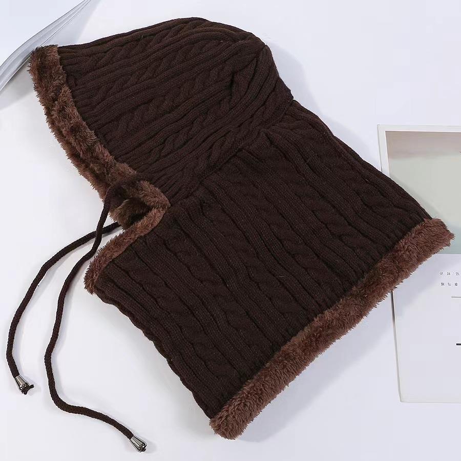 Women’s hat Winter warm hat outdoor cycling windproof cold-weather knit beanie with neck protection fleece-lined men's hat
