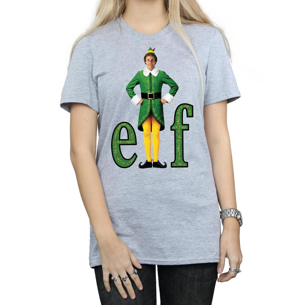 Elf Womens/Ladies Buddy Logo Cotton Boyfriend T-Shirt