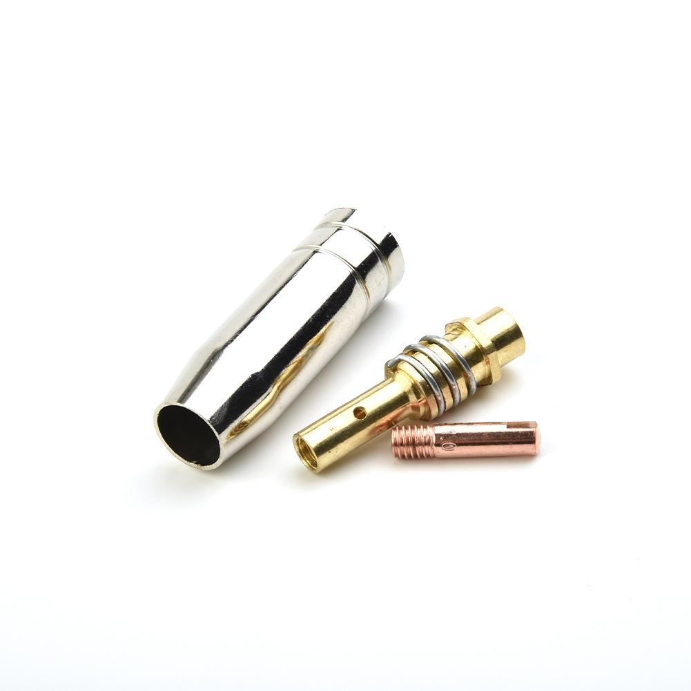 3pcs Set Welding Accessories Torch Air Cooled MB Contact Tip Gas Nozzle