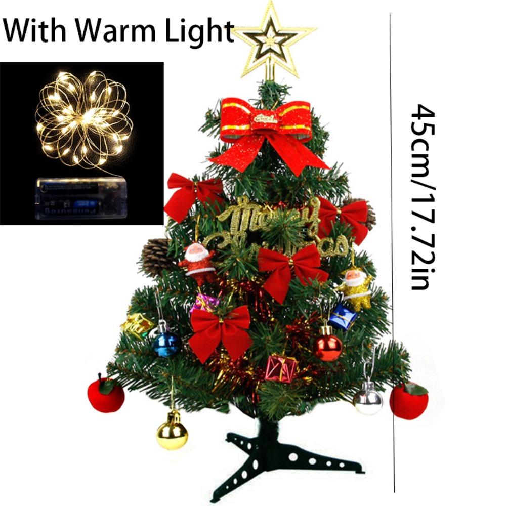 30/45cm Mini Christmas Tree DIY Handicraft New Year Gift Artificial Christmas Tree Party Decoration Creative Xmas Tabletop Tree