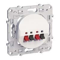 Prise HP (haut-parleurs) Blanc - SCHNEIDER - Odace - Prise haut-parleurs - Carré - Intérieur - Electrique