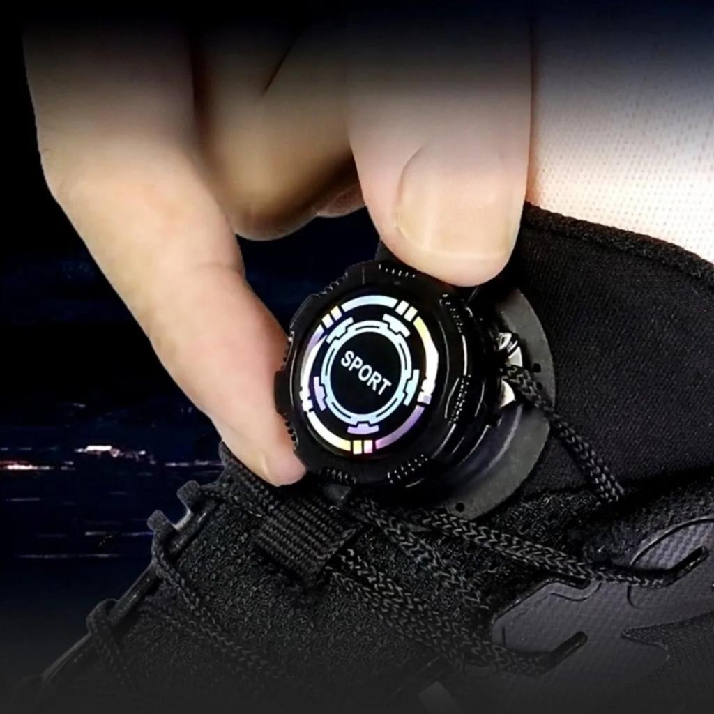 120CM No Tie Shoelaces Rotating Button Lock Design for Men Women Outdoor Sports Shoes Durable Shoe Accessories Shoe Laces