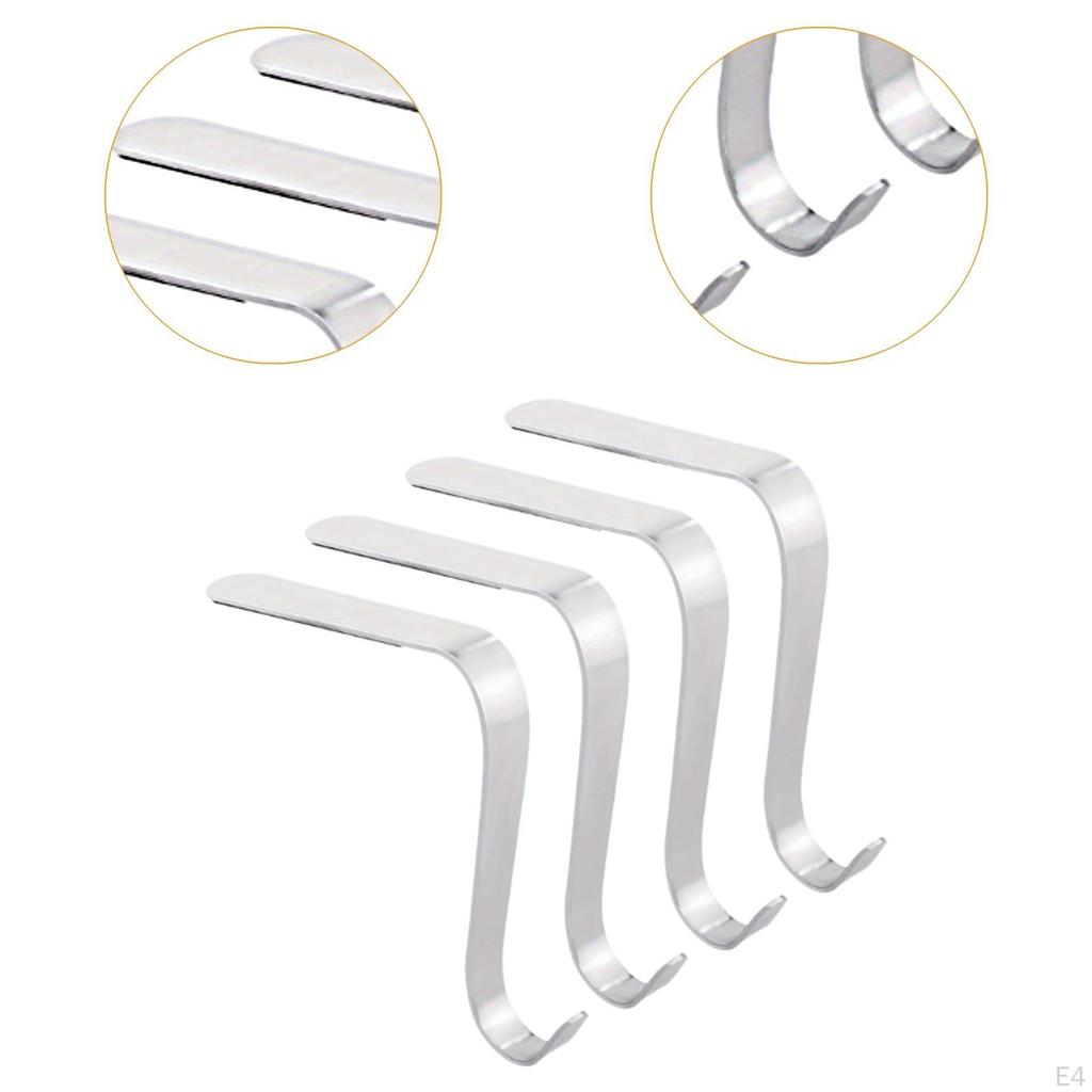 4 Pack of Stocking Hangers for Holiday Decor