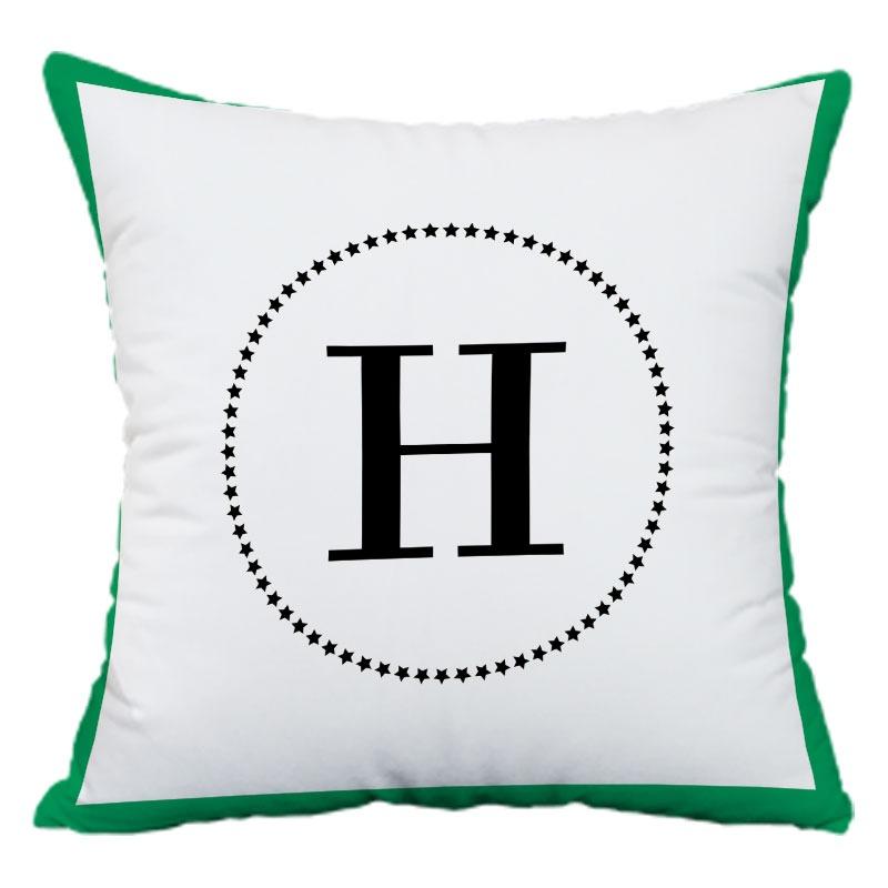 Green and Yellow Geometric Pillowcase Dormitory Decoration Office Living Room Sofa Home Pillowcase