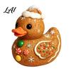 Christmas Shelf Decor Duck Figurine Resin Sculpture for Holiday Home Decor Cute Small Statues Desktop Ornaments with Festive Elements Indoor Outdoor