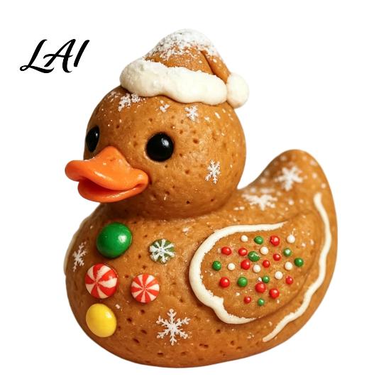 Christmas Shelf Decor Duck Figurine Resin Sculpture for Holiday Home Decor Cute Small Statues Desktop Ornaments with Festive Elements Indoor Outdoor