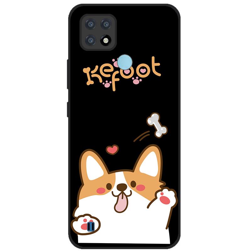 Para OPPO Realme C21Y Capa Série COOL Preto Capa de Silicone Macia para Cases de Telefone Realme C21 C25 C25s Protetora Realmi C 21 Y Capa