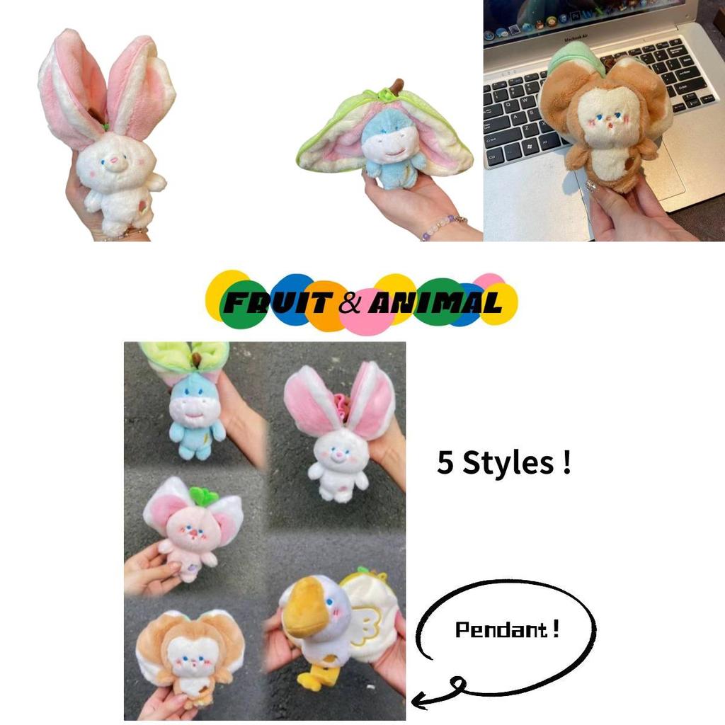 Niedliche und weiche Plüsch-Frucht- und Tier-Schlüsselanhänger-Anhänger für alle Altersgruppen