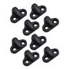 8PCS Nylon Kayak Lashing J Shape Hooks with Flat Head Screws Black Kayak Hooks Replacement for Boating Accessories