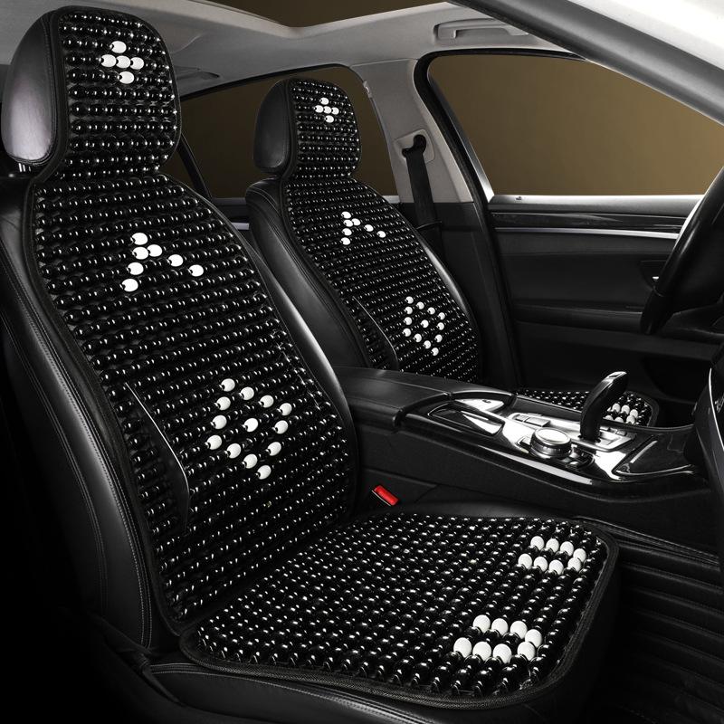 Cooling Summer Wooden Bead Car Seat Cushion with Lumbar Support