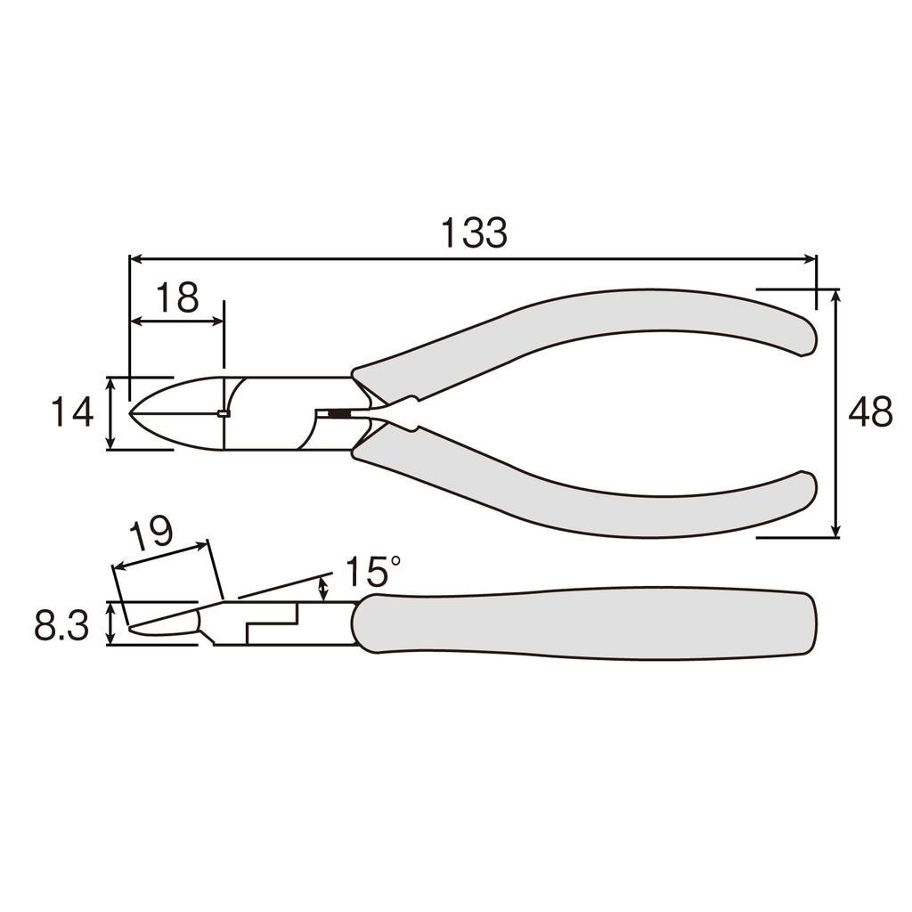 HOZAN N-23 Coil Spring Nippers for Cutting Modular Jack Wires In One Go