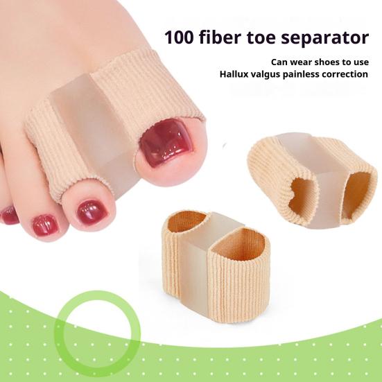 6Pcs Toe Separators for Bunions Nylon Double Loop Toe Correctors Flexible Hallux Valgus Splint for Day Night Wear