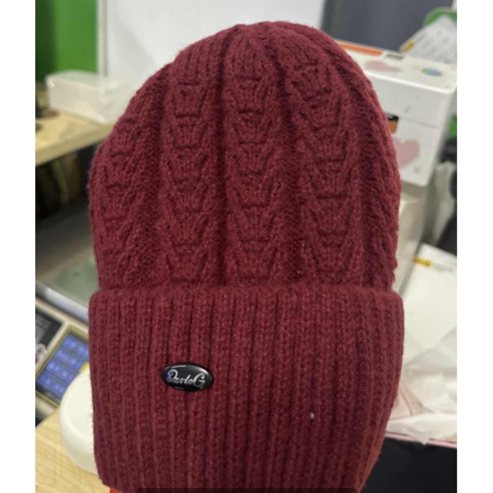 

Женская / Зимняя шерстяная шапка, на флисовой подкладке, толстая, теплая, вязаный пуловер, закрывающий уши One Size