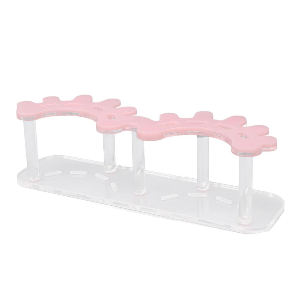 Eyelash Tweezer Holder 8 Hole Pink Thickened Plastic Lash Extension Tweezers Stand for Beauty Salon