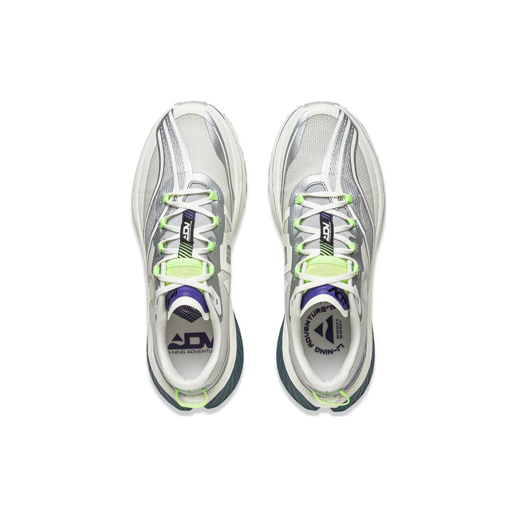Li-Ning Lightweight High Resilience Shock Absorbing Non-Slip Wear-Resistant Low-Top Trail Running Shoes Men Sneakers Silver Gray ARNT003-7