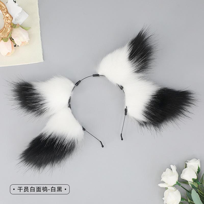 Plush Ears Comic Show Cos Accessories Props Headband Ark Operator Lone Bear Ears Headgear Simulation Beast Ear Headband