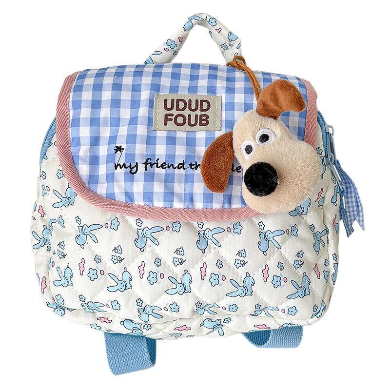 Backpack Checkered Dog Childrens Animal Pattern Bag Parentchild Mommy Bag