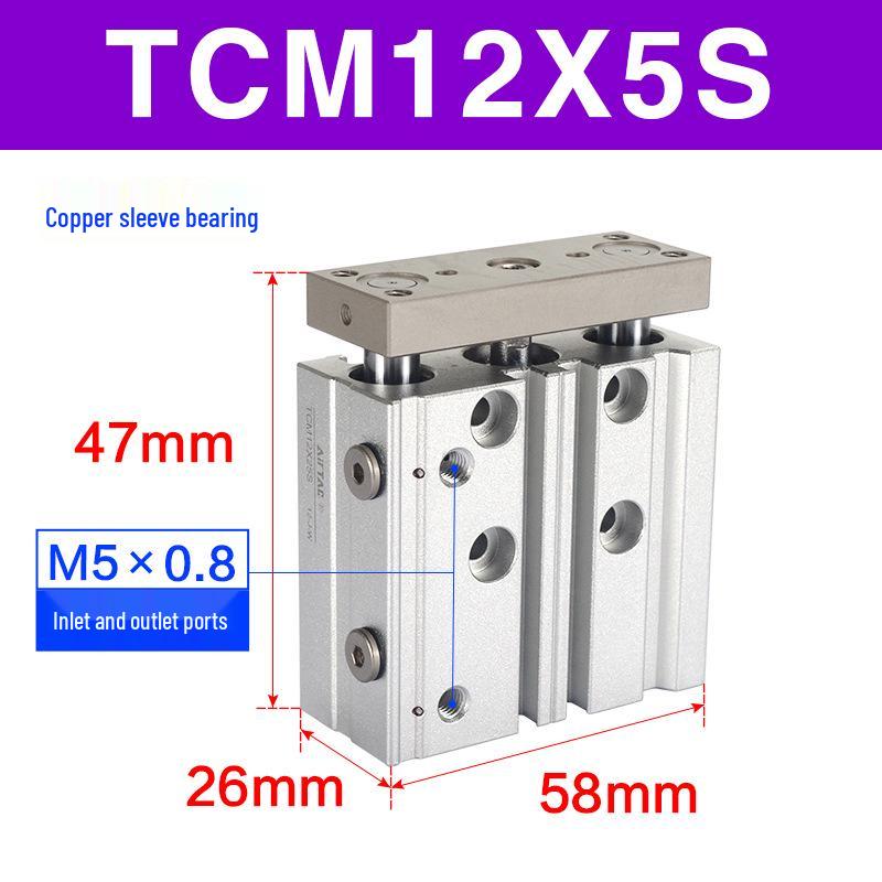 Airtac TCM Three-Rod Pneumatic Multi-Axis Cylinder (Sizes 12-63)*10/30/40/50