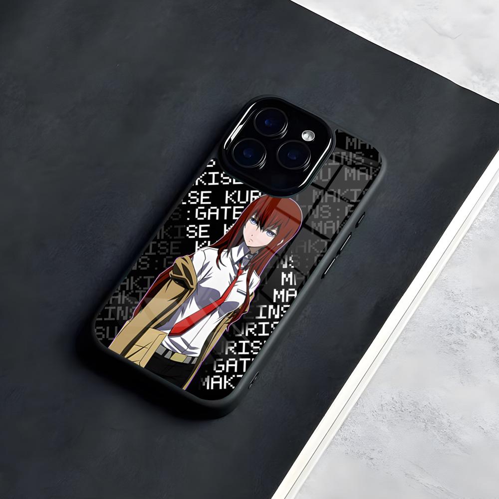 

Чехол для телефона Steins Gate для iPhone 17 Pro Max 16 15 14 13 11 Pro Max Plus Стеклянный чехол для телефона iPhone 14 Pro Max