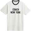 Coach Letter Logo Printed Round Neck Pullover Short Sleeve T-Shirt Unisex T-Shirts White CR132-WHT
