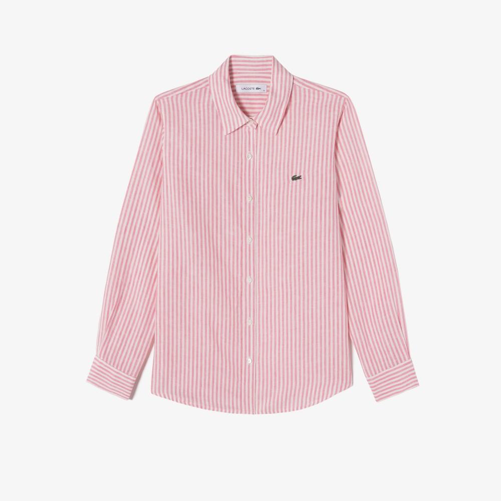 [Lacoste] Women's Regular Fit Linen Shirt CF005E-56GZ4H