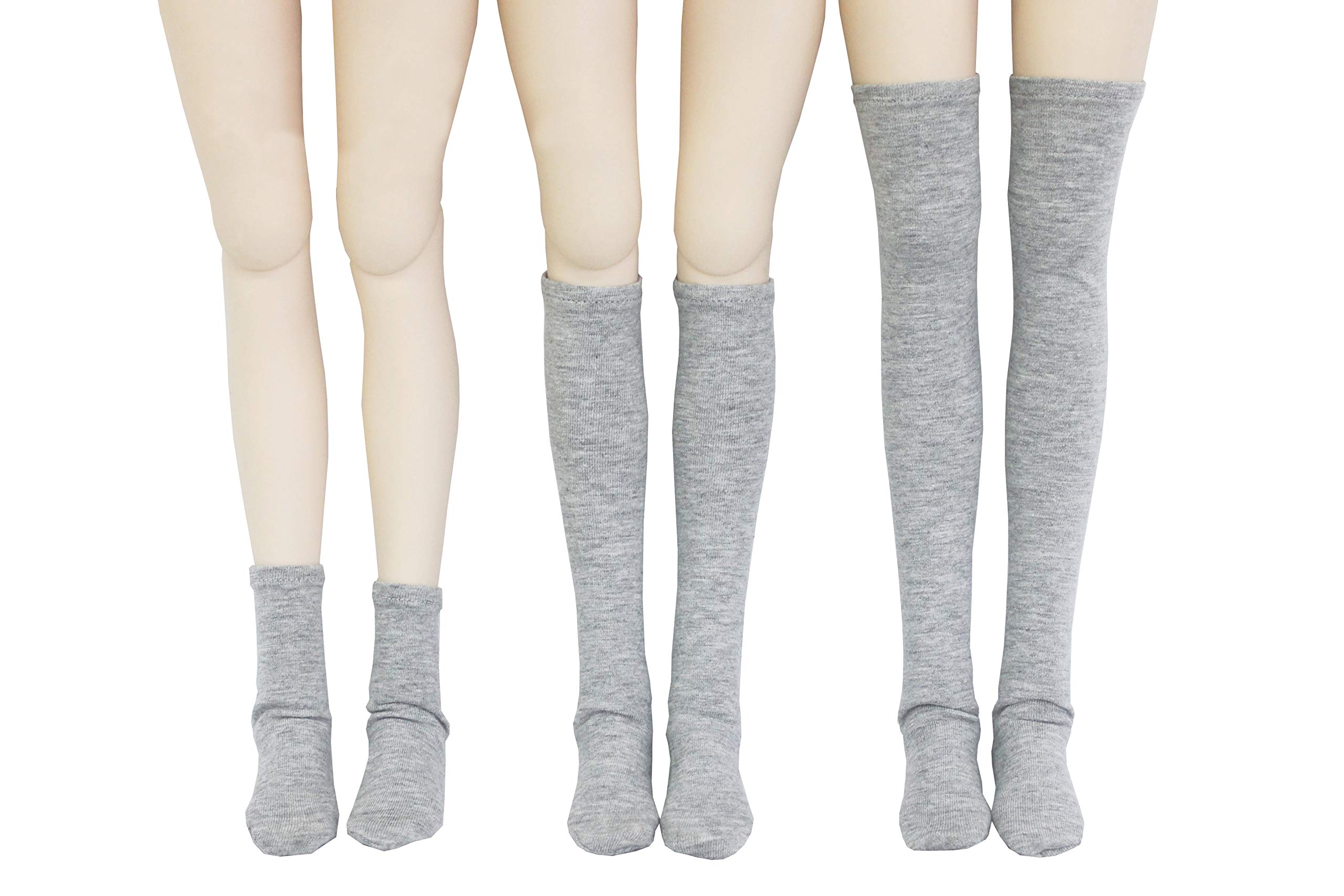 

DD SD совместимые всесезонные однотонные длинные носки набор из 3 пар носки гольфы выше колена носки до колена носки с обозначением левого и правого носка светло-серый материал