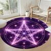 Magic Pentagram Round Area Rug Design for Bedrooms Outdoor Balcony Study Room Anti-slip Round Rug Decorate Offices Perfect Gift for Women Men
